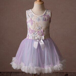 Popatu tulle 3d butterfly dress, size 2-3